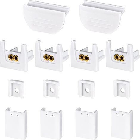 Ensemble de 14 accessoires de fixation pour stores plissés, compatibles avec les stores vénitiens, les stores verticaux, les stores enrouleurs et les supports de fixation pour fenêtres.
