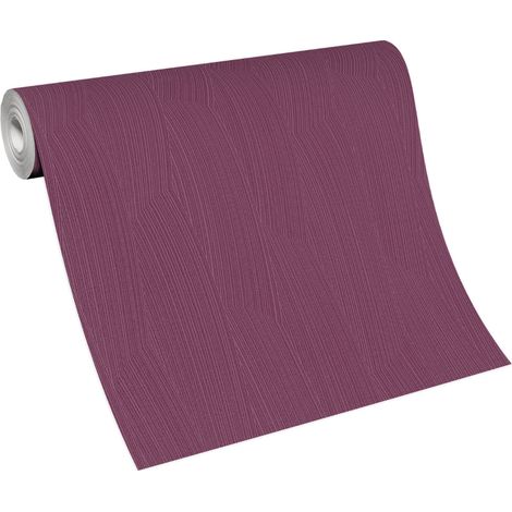 BRICOFLOR Papier Peint uni pourpre  Papier peint sans raccord violet pour chambre, cuisine & plus  Tapisserie intissée violette (1/4)