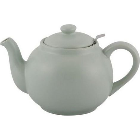 1.5L Teapot - Stoneware/Stainless Steel - L26 x W14.5 x H14.5 cm - Leaf Green