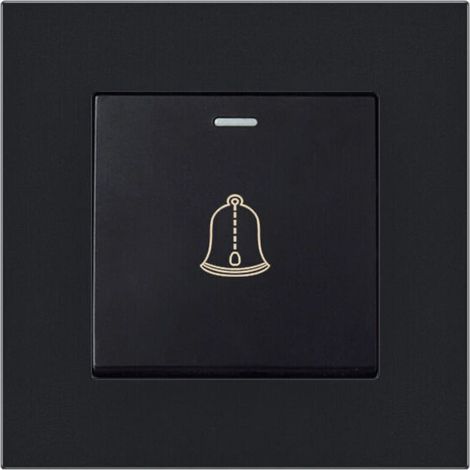 Bouton de sonnette extérieur, interrupteur de sonnette 220-250V avec panneau en verre trempé. Ce bouton poussoir de carillon étanche fonctionne sans fil et mesure 3,38 pouces de diamètre. (1/4)