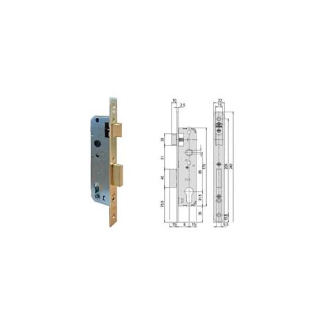SERRATURA DA INFILARE A CILINDRO 1 MAND. BORDO QUADRO 5C012  mm.30 (5C012300)    CISA