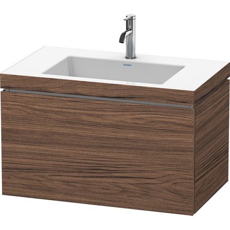 Mobile lavabo L-CUBE WT Vero Air 500x800x480mm monoforo noce scuro