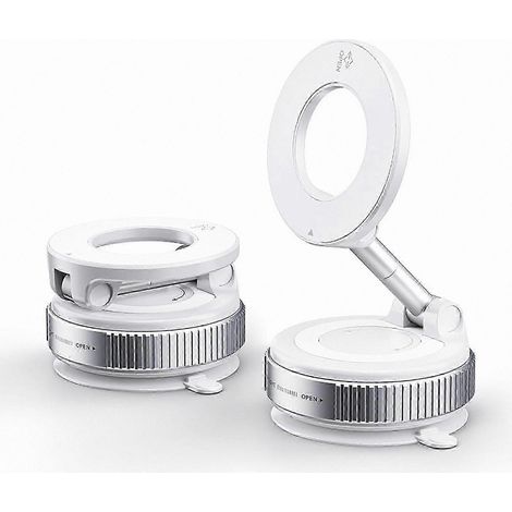 Support téléphone voiture avec support réglable et ventouse robuste pour conduite sécurisée Blanc (1/5)