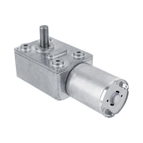 QORVA-Moteur de réduction DC 12V 2RPM Moteur à engrenages à vis sans fin réversible à turbocompresseur élevé