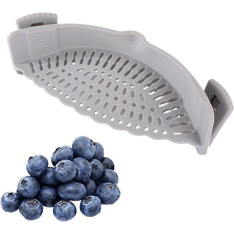 BelleRise - Pince à pâtes en silicone, passoire à pâtes pour poêles, passoire à pâtes en silicone sous pression / tamis à pâtes italien (1/5)