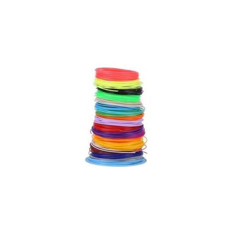 20 Couleurs Filament de Recharges 3D pour Stylo 3D Basse Température et 3D d'Imprimante, en Matériel de PCL 1.75mm H517