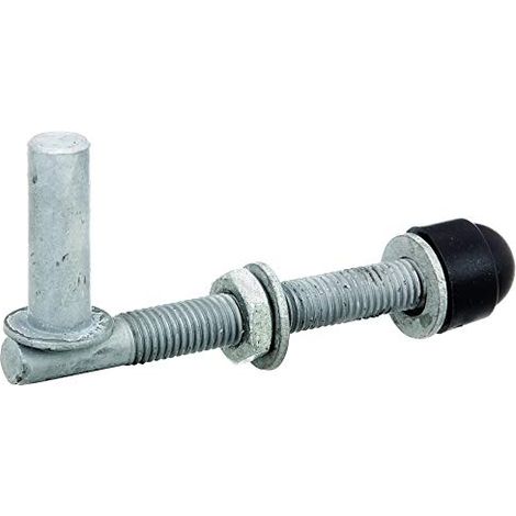 Alberts 410643 Cardine, una coppia, da avvitare a fondo, regolabile, zincato a caldo, entrata Ø13 mm, lunghezza 120 mm, filettatura M12 (1/2)