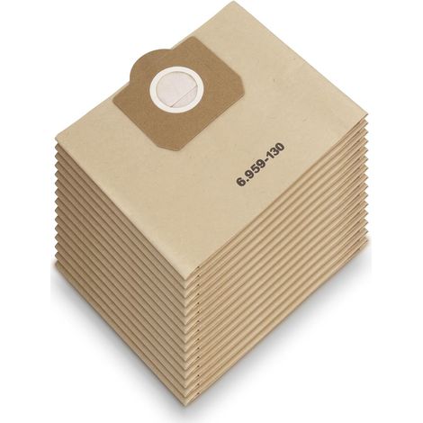 10 sacs filtrants en papier pour Kärcher 6.959-130.0, WD3 sacs d'aspirateur sacs filtrants pour WD3 1629 MV3 Premium A2201/2204/2504/2554/2251/2604 sacs d'aspirateur sacs filtrants sacs en papier (1/4)