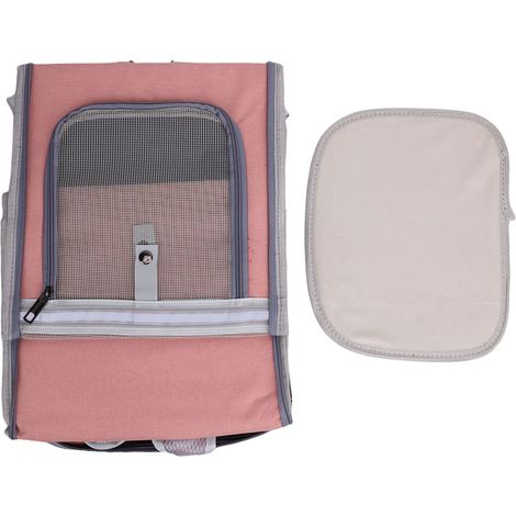 Sac à dos de transport pour animaux de compagnie, respirant, pliable, léger, multifonctionnel, pour chiot de voyage, rose (1/5)