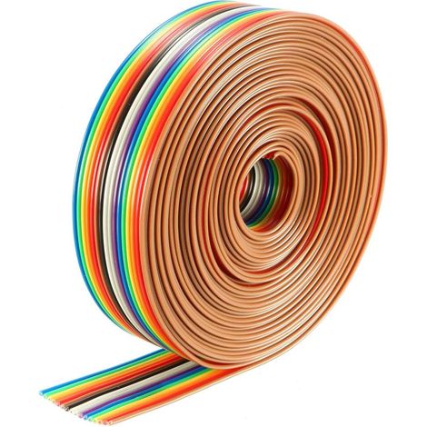 16P 1,27mm fil volant Breadboard câble ruban DIY 5m long monter (1/4)