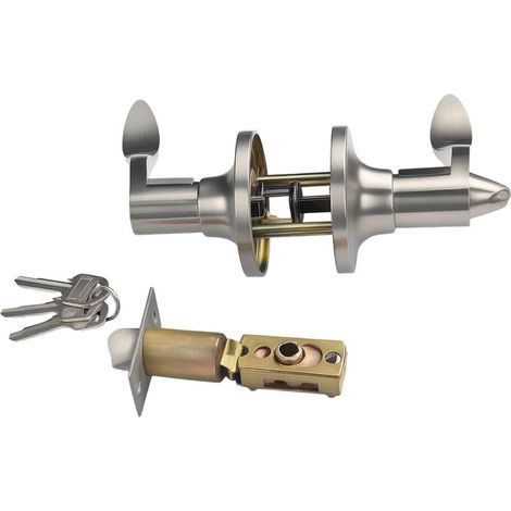 Solid brass keyed door lock for 25-45mm steel doors (1/5)
