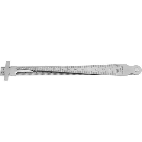 Jauge de contrôle d'écart de soudure en acier inoxydable, règle de profondeur et outil d'inspection de trous (1/5)