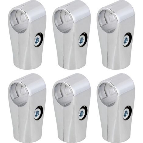 Raccords de tuyauterie, lot de 6, fixations pour présentoir, diamètre intérieur 25 mm, raccords bidirectionnels pour tubes (1/3)