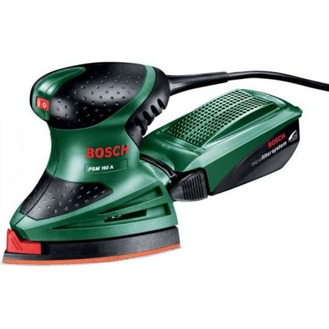 Ponceuse multi BOSCH PSM 160 A - Puissante et polyvalente - Ponçage et polissage - Systeme micro-filtre Bosch (1/4)