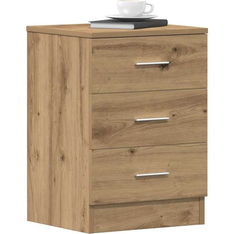 Tables de chevet 2 pcs-Lot de 2 Table de nuit chêne artisanal 38x35x55 cm 822083 (1/5)