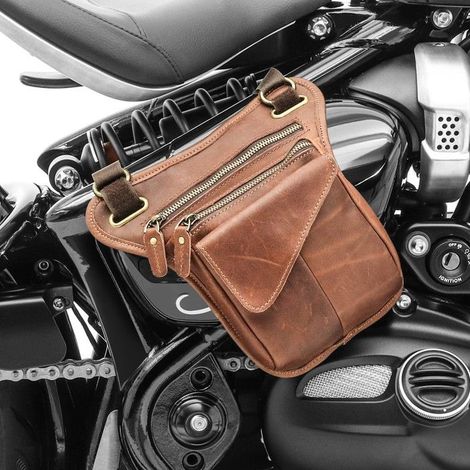 Sacoche latérale pour Triumph Bonneville Bobber / Black SR1 cuir