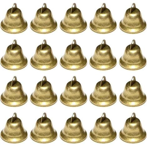 20 Bells (Antique Bronze), Vintage Bells for Wedding and Party Decoration, Christmas Bells for the Christmas Tree, Can Be Used as Keychains, DIY Bells MUMU (1/4)