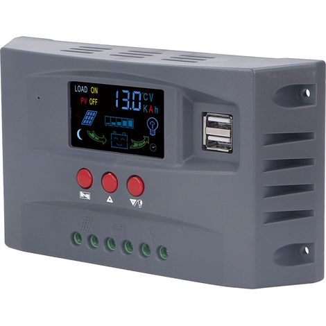 Régulateur solaire MPPT 12V/24V 30A avec écran LCD couleur, chargeur photovoltaïque 250V pour éclairage LED, contrôleur de charge intelligent (1/5)