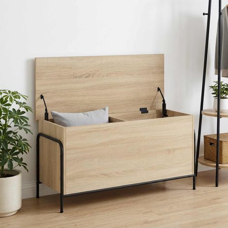 vidaXL Caja de Almacenamiento Roble Sonoma 80 x 40 x 49,5 cm (1/5)