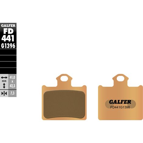 GALFER BREMSBELÄGE KH602 SINTERMETALL (GOLD) OFFROAD