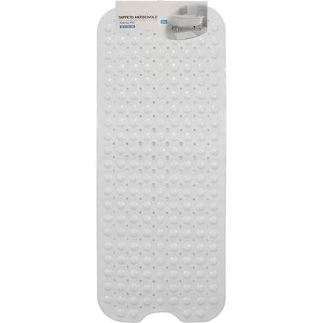 Trade Shop - Tappetino Per Vasca Antiscivolo 100 X 40 Cm Tappeto Doccia In Pvc 79738 Bianca - (1/2)