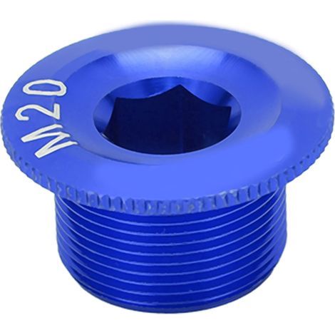 CANSUCC M20 Kurbelschutzkappen für Fahrräder, korrosionsbeständige Aluminiumlegierung, blau (1/5)