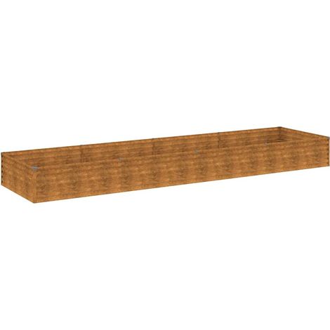 Maison Exclusive - Fioriera Rialzata da Giardino 387x100x36 cm in Acciaio Corten (1/5)