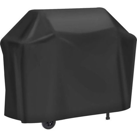 pair Housse Barbecue, Housse Bâche de Protection Résistante de 210D Oxford Protection BBQ à Gaz, Couverture de Grill Anti-Vent/Anti-UV/Anti-l'eau/Anti-l'Humidité/Antipoussière 147x61x117cm Noir - (1/4)