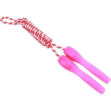 Corde à sauter pour enfants de 1 mètre, corde de fitness tressée, réglable, avec corde en bois. (1/3)