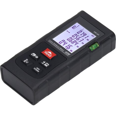 Télémètre laser numérique 40 m, outil de mesure de chantier avec affichage digital (1/5)
