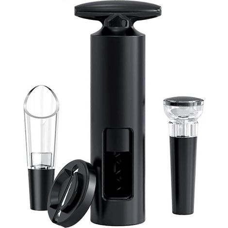 Ouvre-bouteille professionnel, kit d'ouvre-bouteille avec tire-bouchon manuel, coupe-capsule et tire-bouchon sous vide (kit 4 en 1) (1/5)