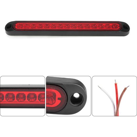 Rücklicht Anhänger Bremslicht Blinker LKW 15 LEDs 10-30 V rot (1/5)