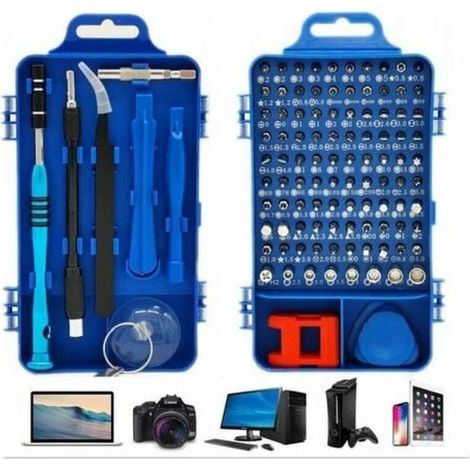 110-in-1 Präzisionsschraubendreher-Set, Mehrzweck-Magnetschraubendreher-Set für Laptop, Mac, Uhr, Spielzeug, Schmuck, Brille, Haushaltsgeräte (Blau)