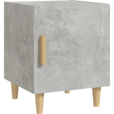 Maison Exclusive - Comodino Grigio Cemento in Legno Multistrato