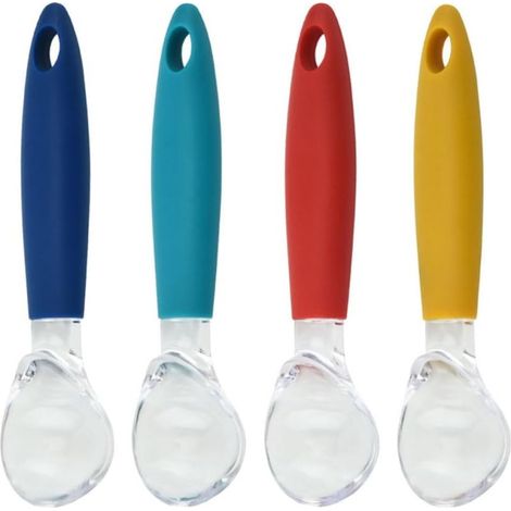 4-teiliges Dessertlöffel-Set aus Polypropylen, Küchenhelfer für Eiscreme und Obst (1/5)