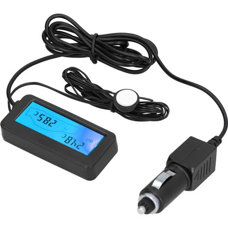 Mini-Thermometer, elektronisches Temperaturmessgerät mit LCD-Anzeige, 12 V DC, für Auto, Innen- und Außenbereich, Blau (1/5)