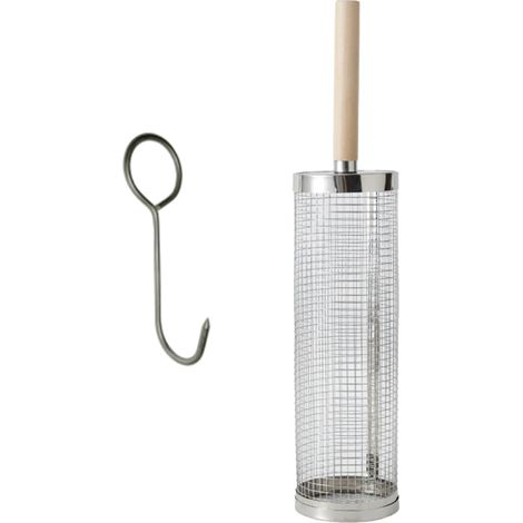 Grille de barbecue rotative en acier inoxydable avec panier suspendu pour une répartition uniforme de la chaleur (1/5)
