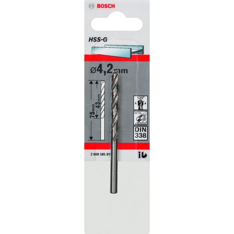 Broca para metal HSS-G DIN 338 (42 x 43 x 75 mm)  BOSCH 2608585918