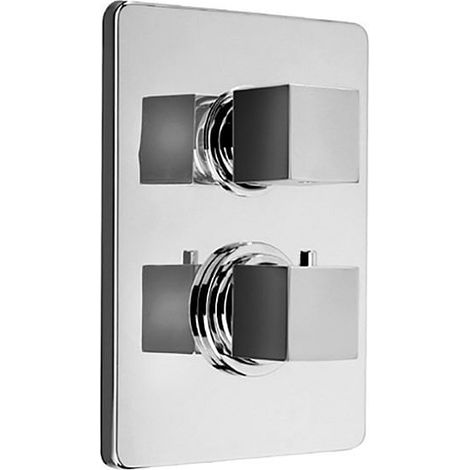 Miscelatore Jacuzzi termostatico incasso per doccia serie Glint ad una uscita con rubinetto di arresto 0IQ00445JA00 cromo (1/2)