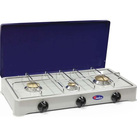 CFParker Fornello a Gas 3 Fuochi Gpl / Metano Grigio Blu mod. 5328GB - Fonte di alimentazione: Gpl