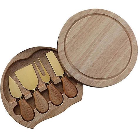 Couteau à fromage en acier inoxydable, pelle, outil à fromage, couverts, coffret cadeau, ustensile de cuisine doré (1/5)