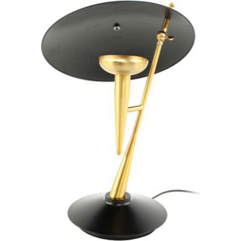 Lampe à Poser Design "Flyer" 50cm Noir & Or (1/4)