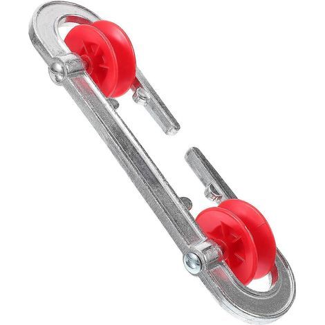 Séparateur de cordes à linge réutilisable en métal, poulie d'écartement de corde-18.50X4.80X4.00CM-Silver (1/4)