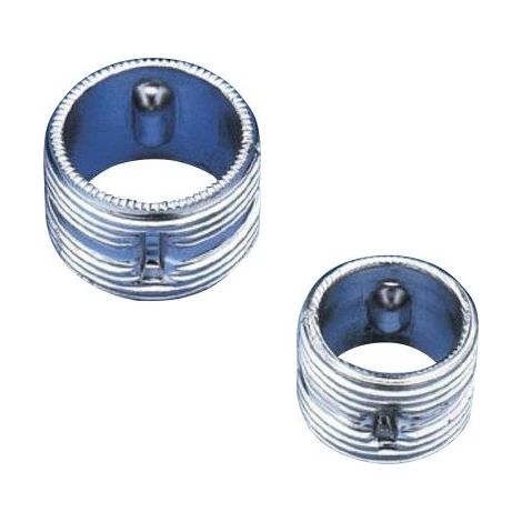 Conector GZ de 1" en línea, rosca derecha/izquierda, completo para radiador de aluminio.
