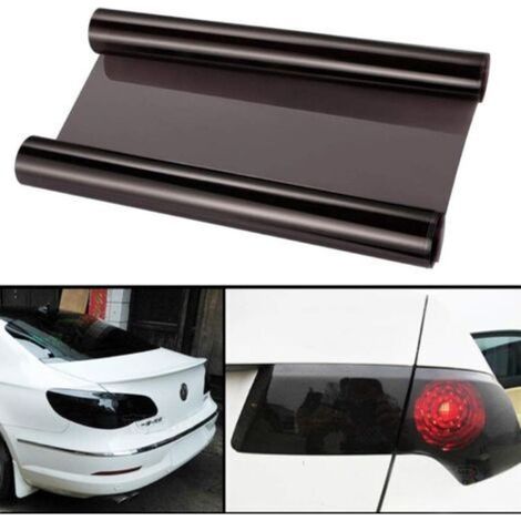 Tinted film for headlights and taillights – Self-adhesive waterproof vinyl, 30 x 120 cm, matte black, 1 roll