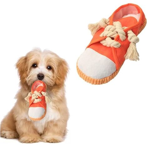 Jouet de dentition pour chien (chaussures) - Orange (1/5)