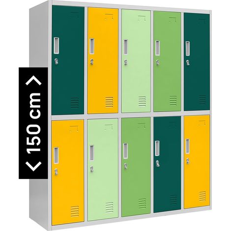 Armoire vestiaire modèle BARTUŚ, 1360 x 1500 x 450 mm, gris multicolore (1/3)