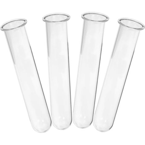 Vase hydroponique 4pcs Tubes en Verre Transparents Station de Propagation pour Plantes et Fleurs décoration Murale (1/5)