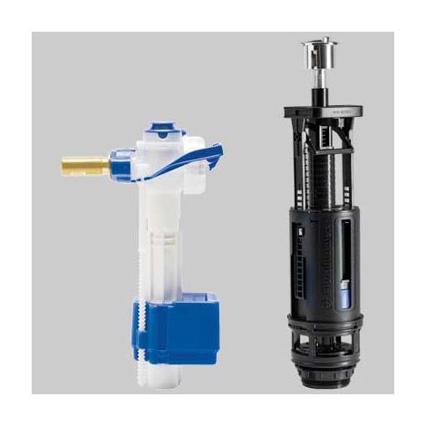 Kit Valvola di Riempimento 747 + Valvola di Scarico 820 3/8 Brass