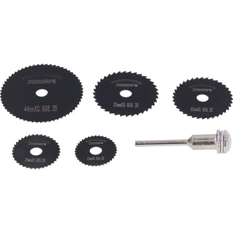 Kit de 6 lames de scie circulaire en acier rapide pour cuivre et fer (1/5)